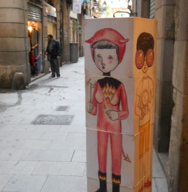 スペイン・バルセロナの街角アート（ポスト・ピカソ）