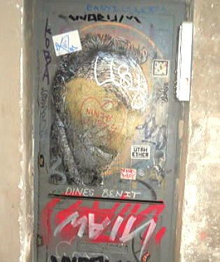 スペイン・バルセロナ、街角アート、落書きアート