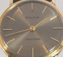 アンティーク腕時計,ブローバ（BULOVA）社製・ロンシャン（LONGCHAMP),手巻き